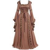 Women Medieval Cosplay Costumes Halloween Carnival Middle Ages Stage Performance Gothic Retro Court Victoria Dress - INSWEAR